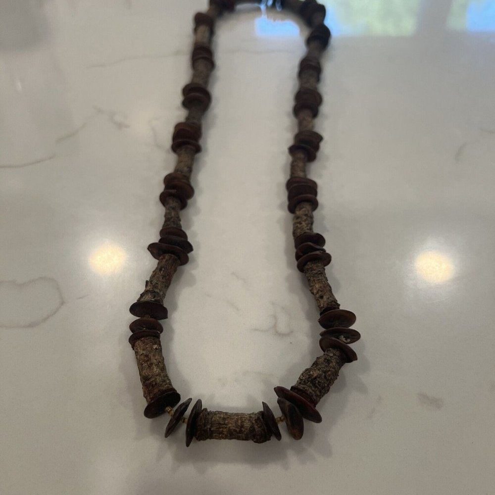 Necklace Nature “Twig” Branch Beaded Natural